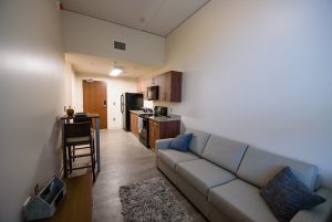 Douthit 2 person apartment: living room