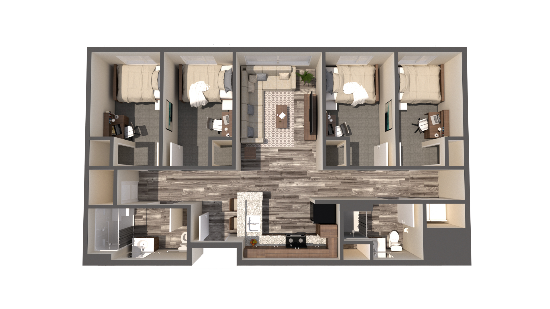 Douthit West Full apartment:split