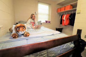 Student on bed in Thornhill