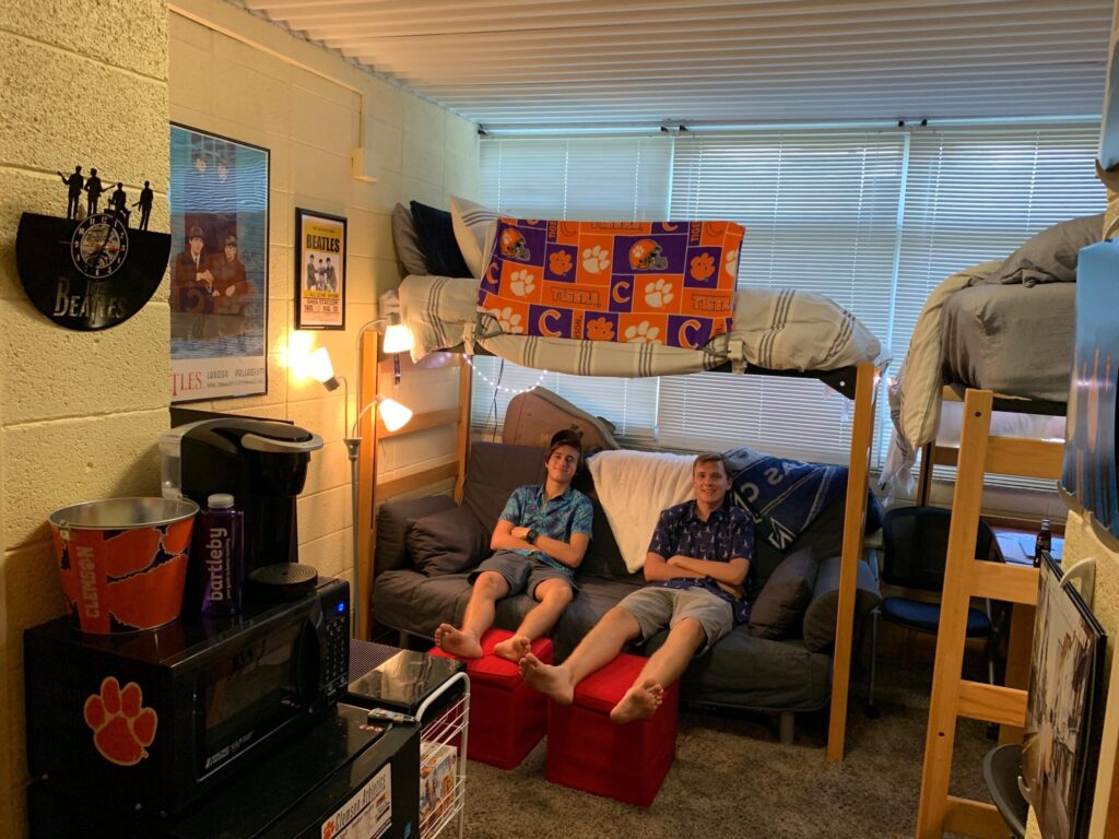 Two students in Shoebox bedroom